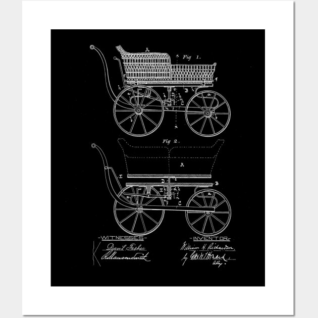 Baby Carriage Vintage Patent Drawing Wall Art by TheYoungDesigns